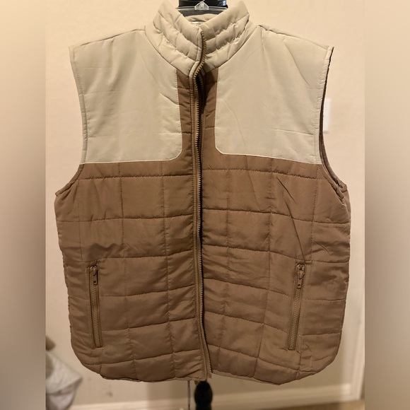 Nomad Craft + Flow Hoodless Quilted Vest Tan Brown Men’s Size S. NWT - Picture 4 of 9